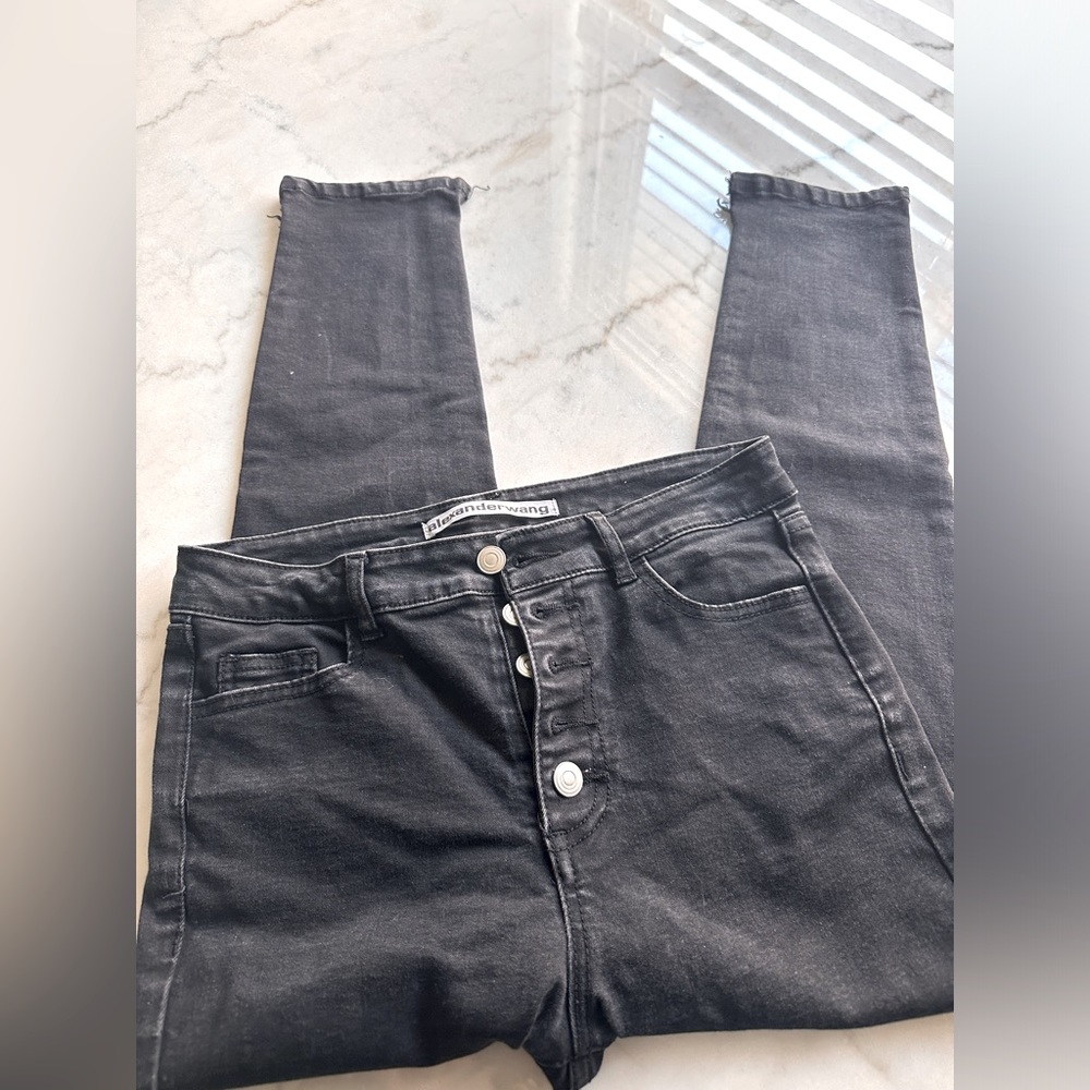 Black size 29 jeans with cute buttons